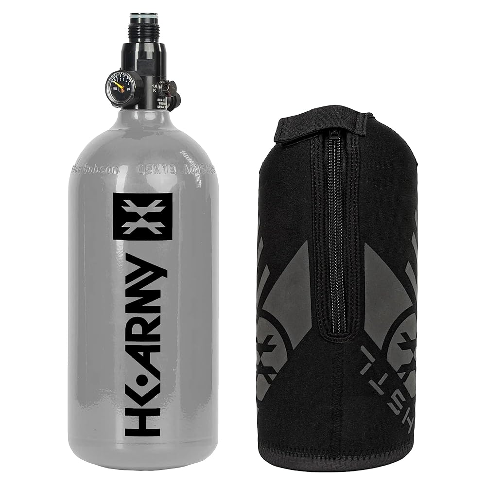 HK Army 48ci/3000psi Aluminum HPA Tank w/Neoprene Padded Cover - Gunmetal