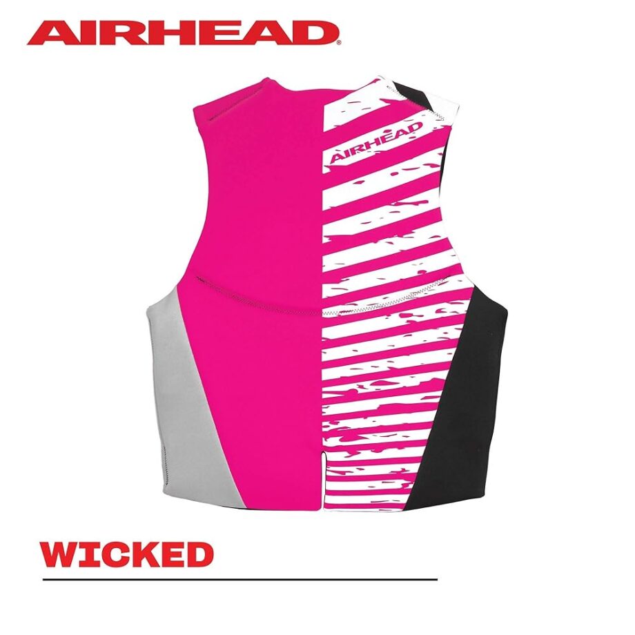 Airhead Wicked Kwik-Dry NeoLite Flex Lift Jacket, US Coast Guard Approved, Designed for Water Sports, Youth and Women's