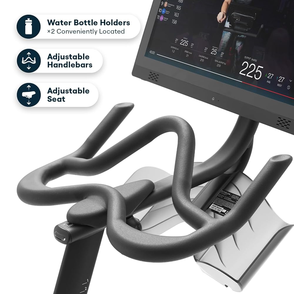 Echelon Smart Connect Fitness Bike, 30-Day Free Echelon Membership, Easy Storage, Small Spaces, Cushioned Seat, Solid, HIIT, Top Instructors, 32 Resistance Levels, Bluetooth, EX5S-22