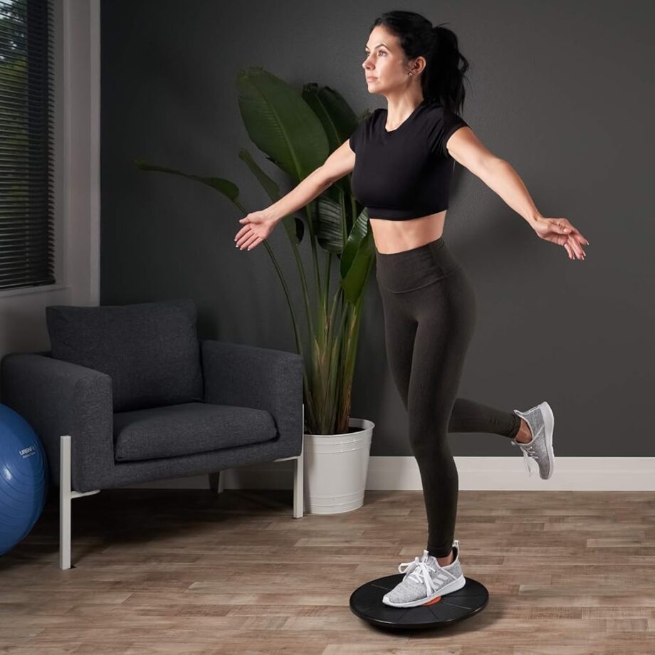 URBNFit Standing Desk Balance Board – Balancing Board for Under Desk- Exercise Balance Stability Trainer, Helps Increase Strength and Flexibility, Full Body Exercise - Office Wobble Boards – 15 Inch