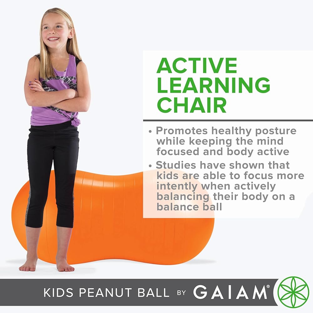 Active Seat Peanut Shaped Bounce Desk Chair , Exercise Yoga Balance Sitting Ball, Flexible Seating, Wiggle Seat for Boys and Girls