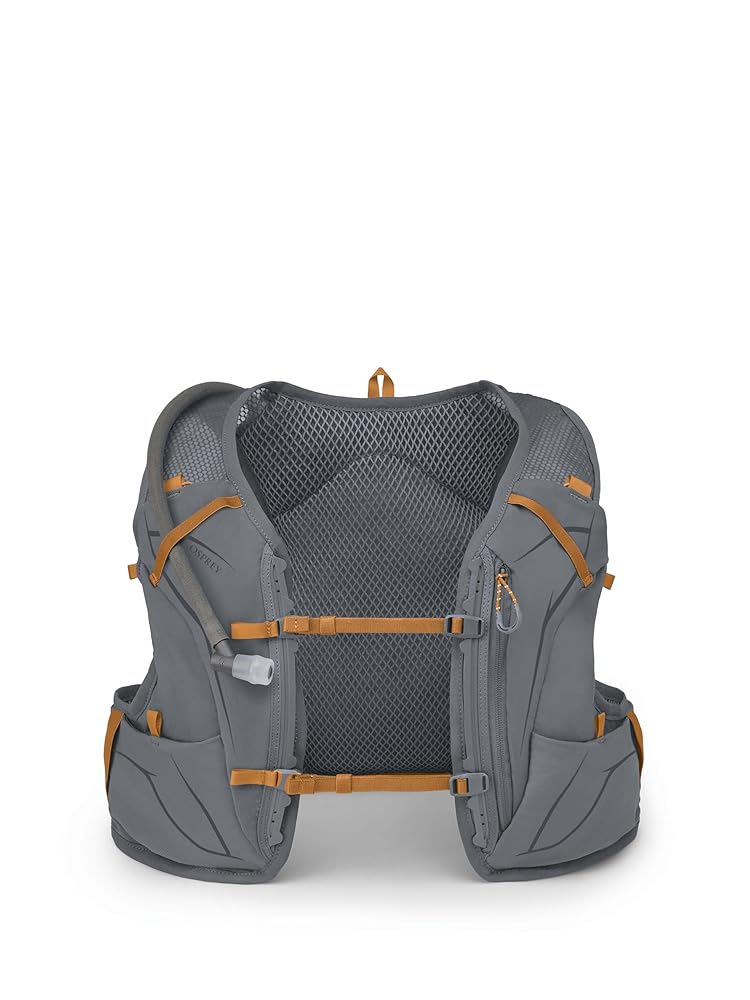 Osprey Duro 1.5L Men's Running Hydration Vest with Hydraulics Reservoir, Phantom Grey/Toffee Orange, Small