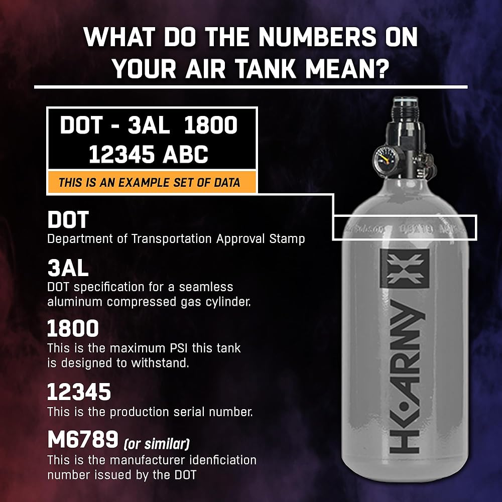 HK Army 48ci/3000psi Aluminum HPA Tank w/Neoprene Padded Cover - Gunmetal