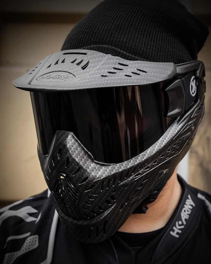 HK Army HSTL Goggle Paintball Airsoft Mask with Anti Fog Thermal Lens (Carbon Fiber/Smoke Lens)