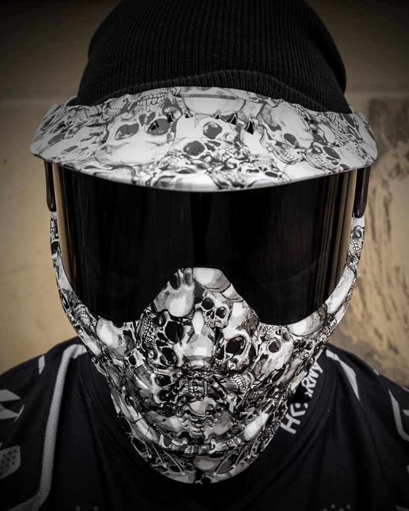 HK Army HSTL Goggle Paintball Airsoft Mask with Anti Fog Thermal Lens (Skull/Smoke Lens)