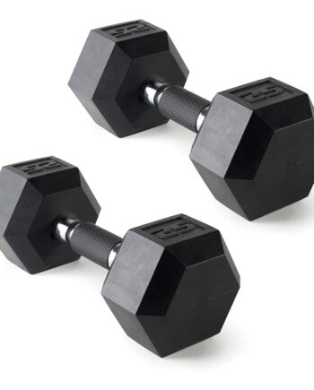 CAP Barbell 25 LB Coated Hex Dumbbell Weight Pair with Padded Grip