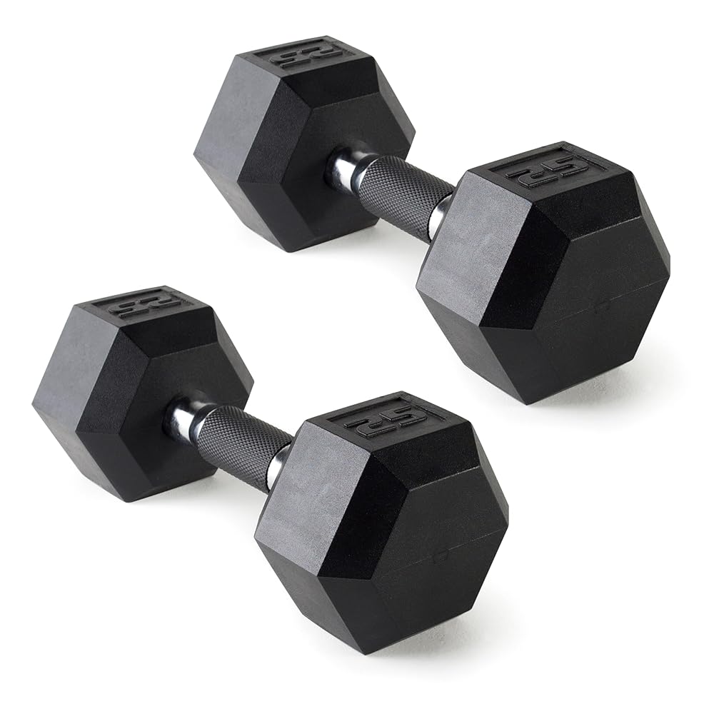CAP Barbell 50 lbs Coated Dumbbell Set with Comfort handle, 25LBx2
