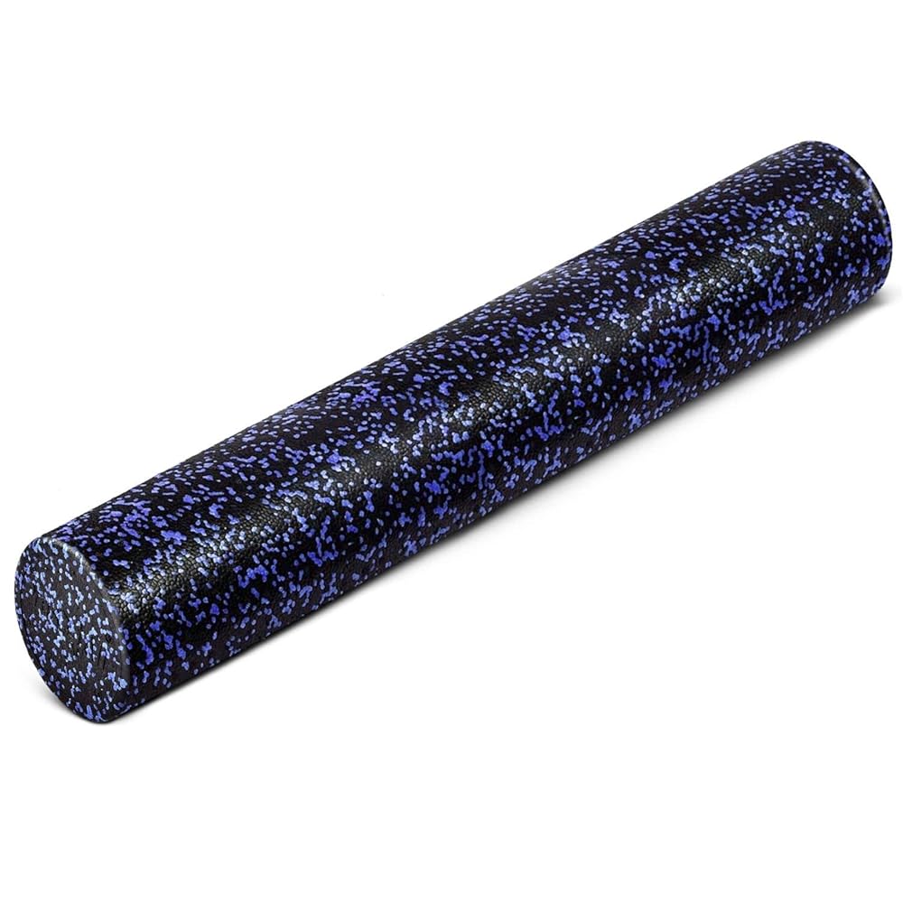 Yes4All High Density Foam Roller for Back, Variety of Sizes & Colors for Yoga, Pilates - Blue Speckled - 36 Inches