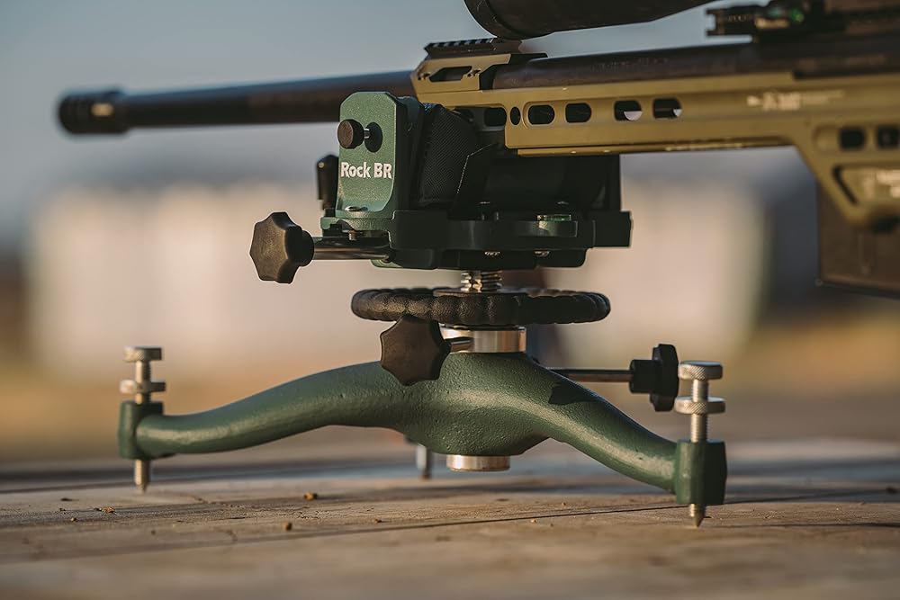 Caldwell The Rock BR Adjustable Ambidextrous Rifle Shooting Rest for Range, Sight In, Precision Shooting and Shooting Stability