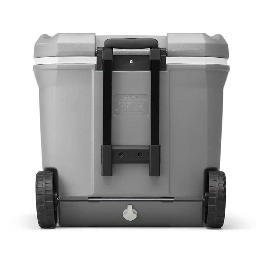 Coleman Classic Series Insulated Portable Rolling Cooler with Wheels, Leak-Resistant Outdoor Hard Cooler Keeps Ice up to 5 Days, 65-Quart
