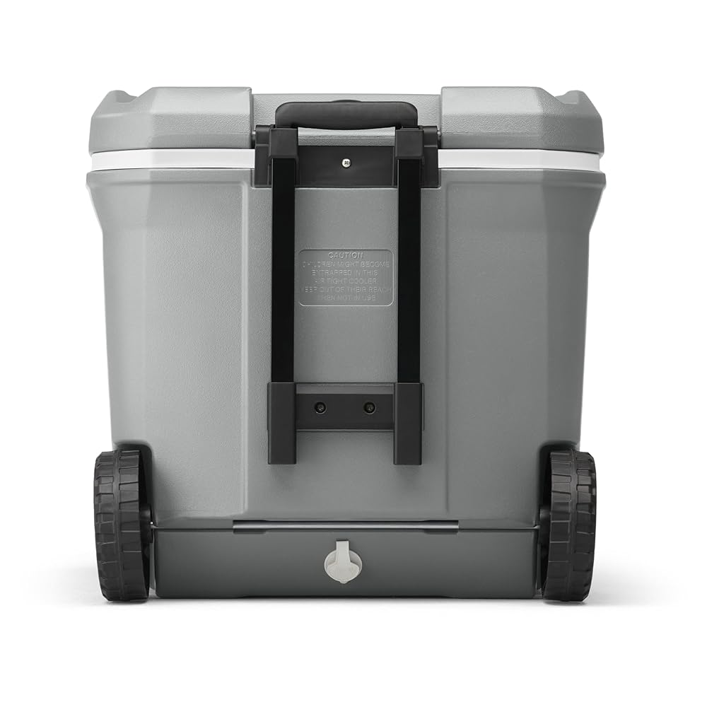 Coleman Classic Series Insulated Portable Rolling Cooler with Wheels, Leak-Resistant Outdoor Hard Cooler Keeps Ice up to 5 Days, 65-Quart