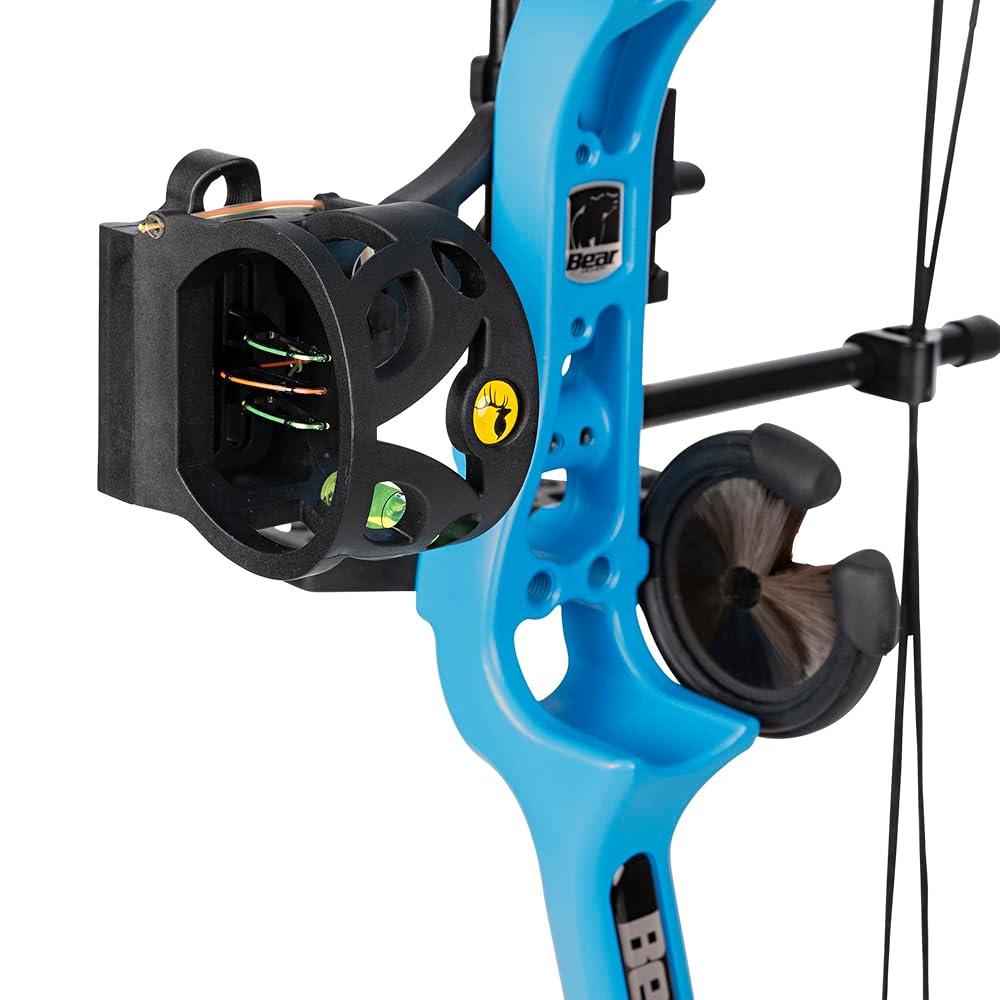 Bear Archery Royale Ready to Hunt Compound Bow Package for Adults and Youth, Right Hand, Blue