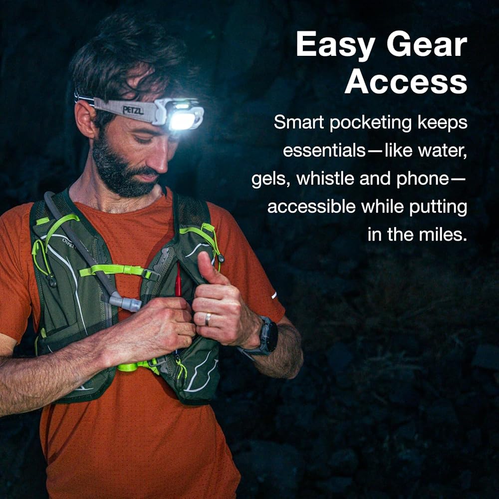 Osprey Duro 1.5L Men's Running Hydration Vest with Hydraulics Reservoir, Phantom Grey/Toffee Orange, Small