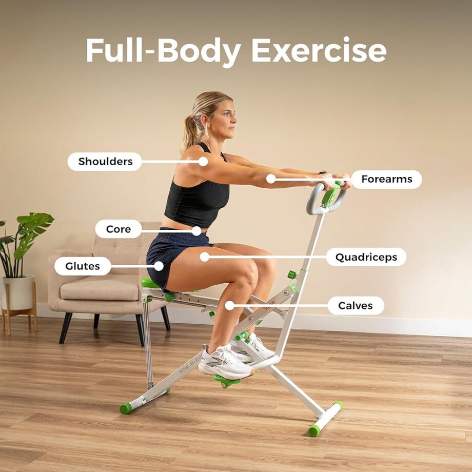 Sunny Health & FitneSunny Health & Fitness Upright Row-N-Ride® Exerciser in Green - NO. 077G