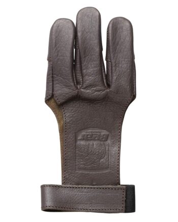 Bear Archery Leather 3 Finger Traditional Archery Shooting Glove, Large, Black, (ASG101L)