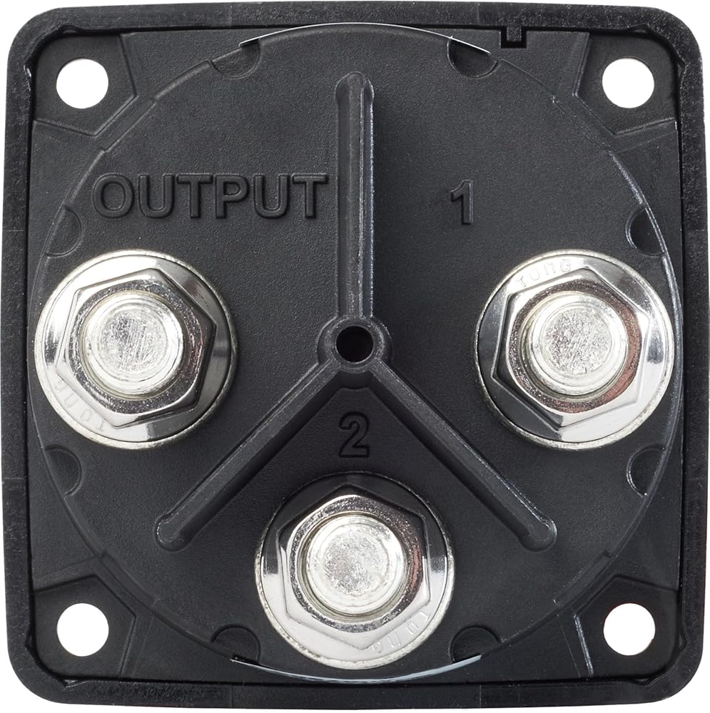 Blue Sea Systems 6008200 m-Series Series Mini Battery Switch 3 Position Selector, Black