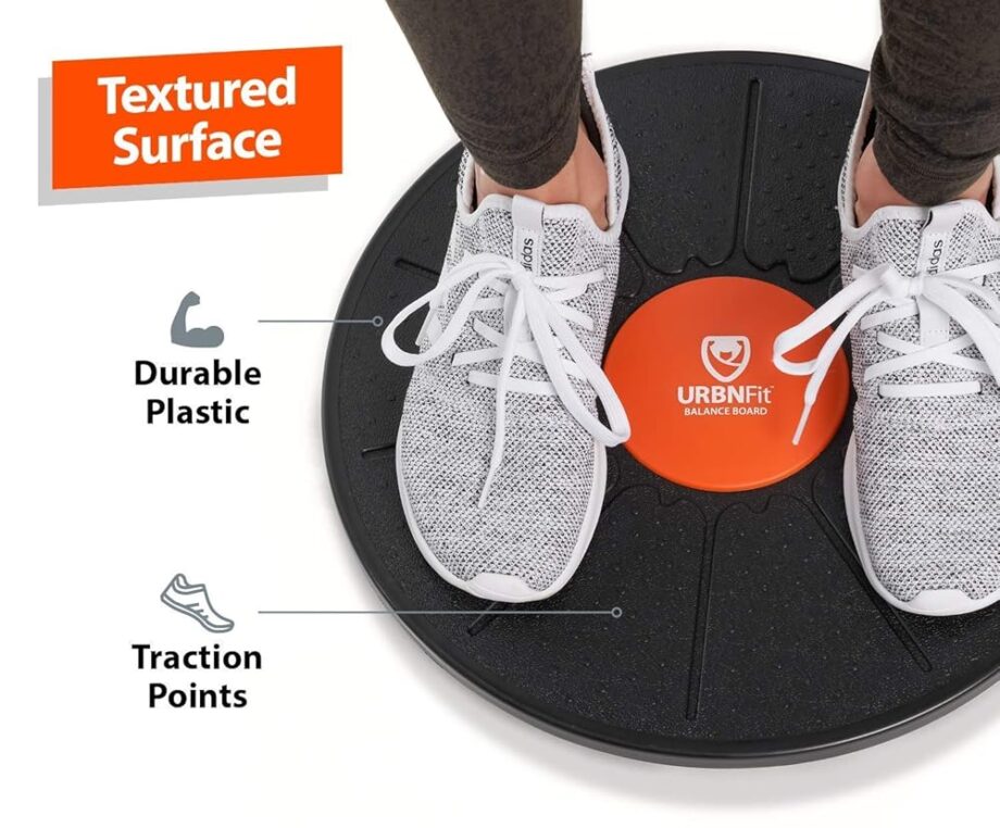 URBNFit Standing Desk Balance Board – Balancing Board for Under Desk- Exercise Balance Stability Trainer, Helps Increase Strength and Flexibility, Full Body Exercise - Office Wobble Boards – 15 Inch