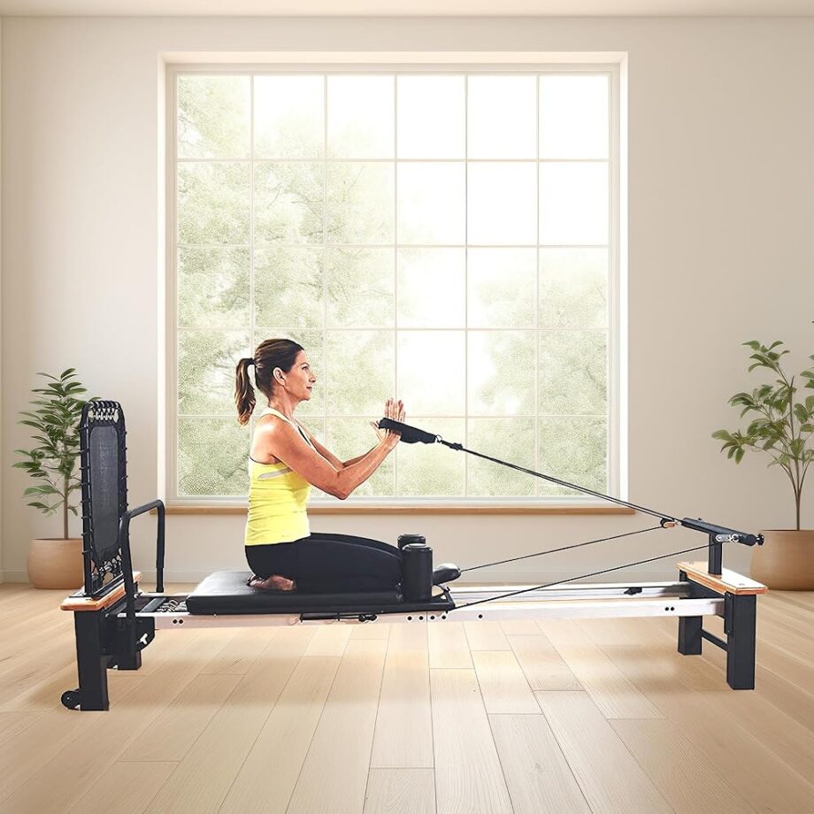 AeroPilates Pro Series Reformer 565 - Pilates Reformer Workout Machine for Home Gym - Up to 300 lbs Weight Capacity