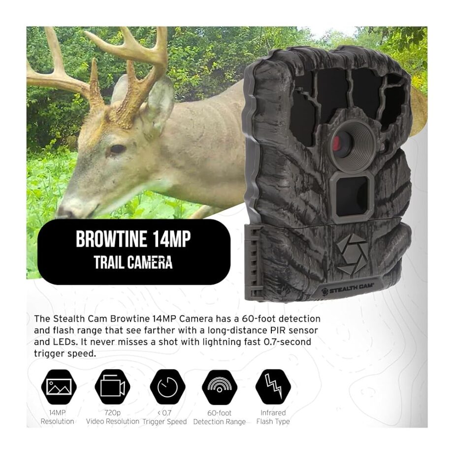Stealth Cam Browtine 14MP Camera (6-Pack) Bundle with 32GB Ultra SDHC UHS-I Memory Card (6-Pack) and All-in-One High Speed USB 2.0 Card Reader (9 Items)