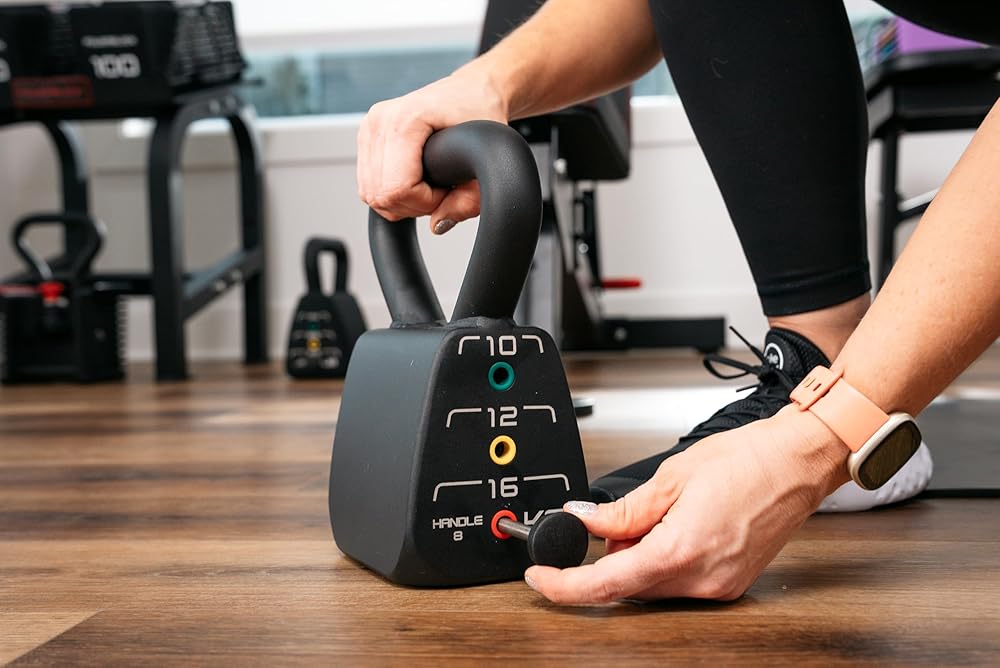 PowerBlock Adjustable Kettlebell, 18-35 lb. Weight Set, Durable Long Lasting Build, Innovative Workout Equipment for Home & Commercial Gyms, Black