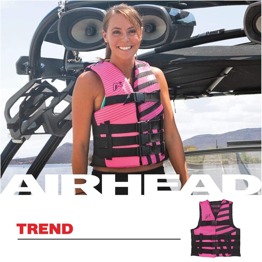 Airhead Women’s Trend Life Jacket, Coast Guard Approved, 2X-Large/3X-Large, Pink