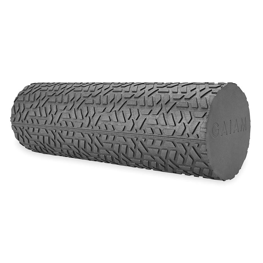 Gaiam Restore Compact Textured Foam Roller for Muscle Repair and Exercise – 12”L X 4" Diameter Massager Roller – Ideal for Improved Circulation and Easing Muscle Tension