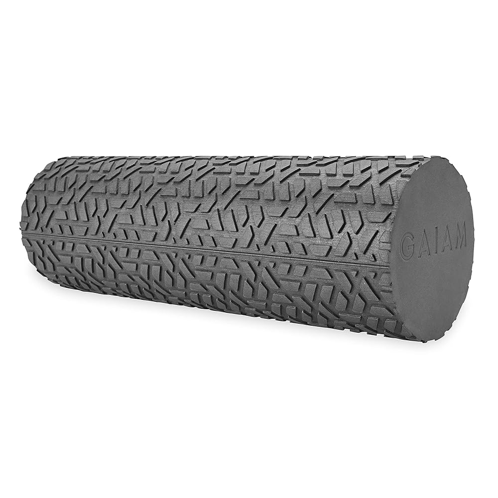 Gaiam Restore Compact Textured Foam Roller for Muscle Repair and Exercise – 12”L X 4" Diameter Massager Roller – Ideal for Improved Circulation and Easing Muscle Tension