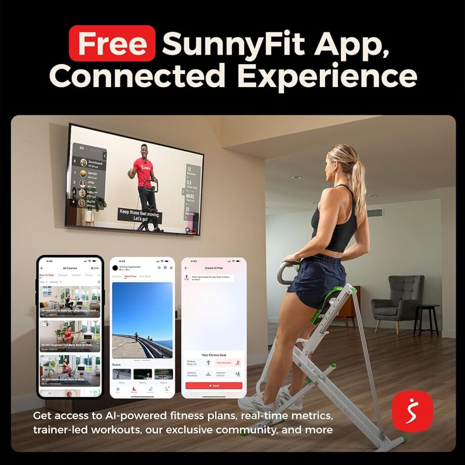 Sunny Health & FitneSunny Health & Fitness Upright Row-N-Ride® Exerciser in Green - NO. 077G