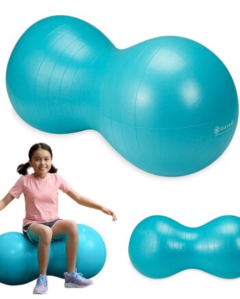 Gaiam Kids Active Seat Peanut Shaped Bounce Desk Chair, Exercise Yoga Balance Sitting Ball, Flexible Seating, Wiggle Seat for Boys and Girls