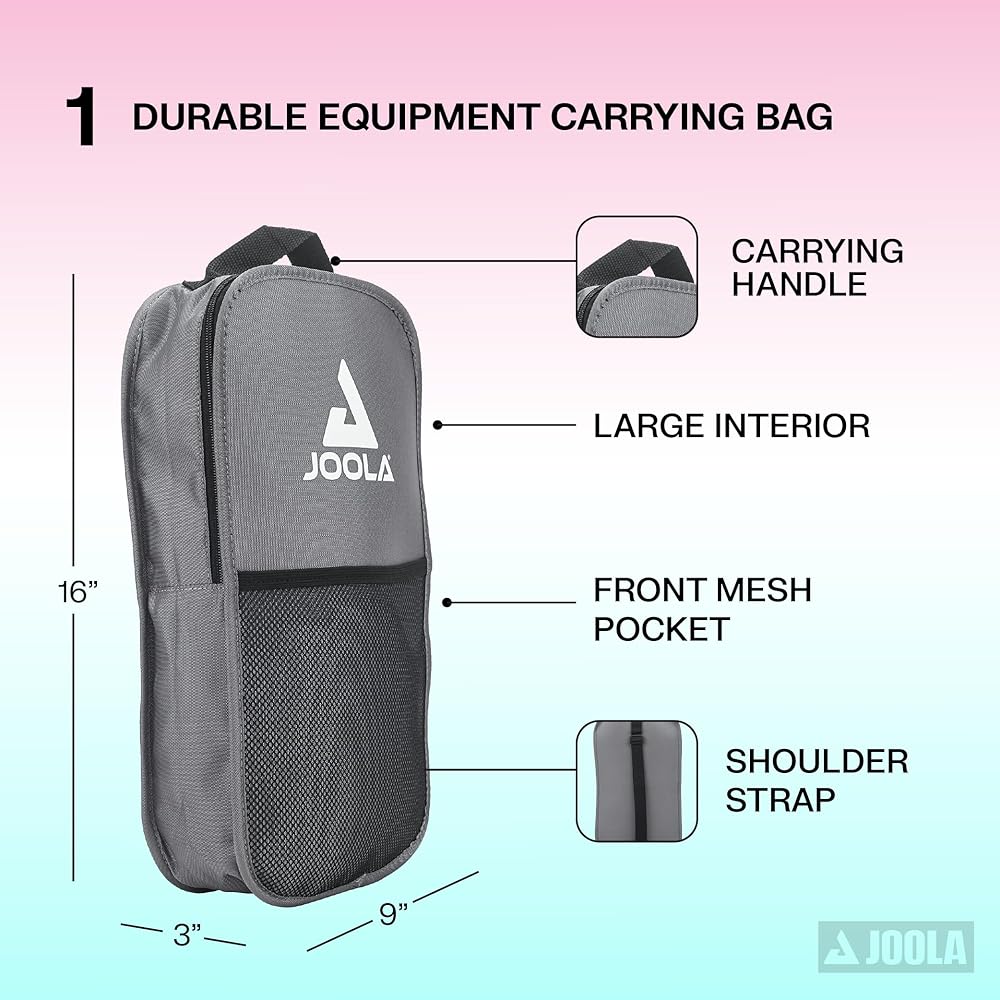 JOOLA Ben Johns Pickleball Set - Made with Reinforced Fiberglass and Honeycomb Polypropylene - Includes 2 Paddles, 4 Balls, and JOOLA Pickleball Bag