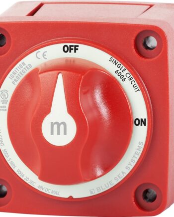Blue Sea Systems 6006 m-Series ON/OFF Battery Isolator Switch with Locking Key, Red