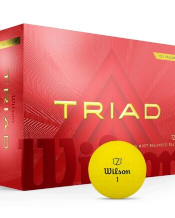 WILSON 2025 Triad Golf Balls - Yellow, 12 Balls