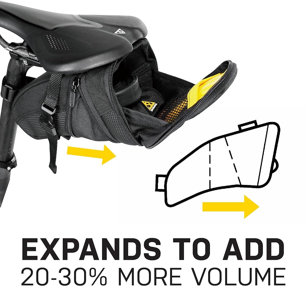 Topeak TC2261B Aero Wedge Pack with Strap Mount, Medium, black