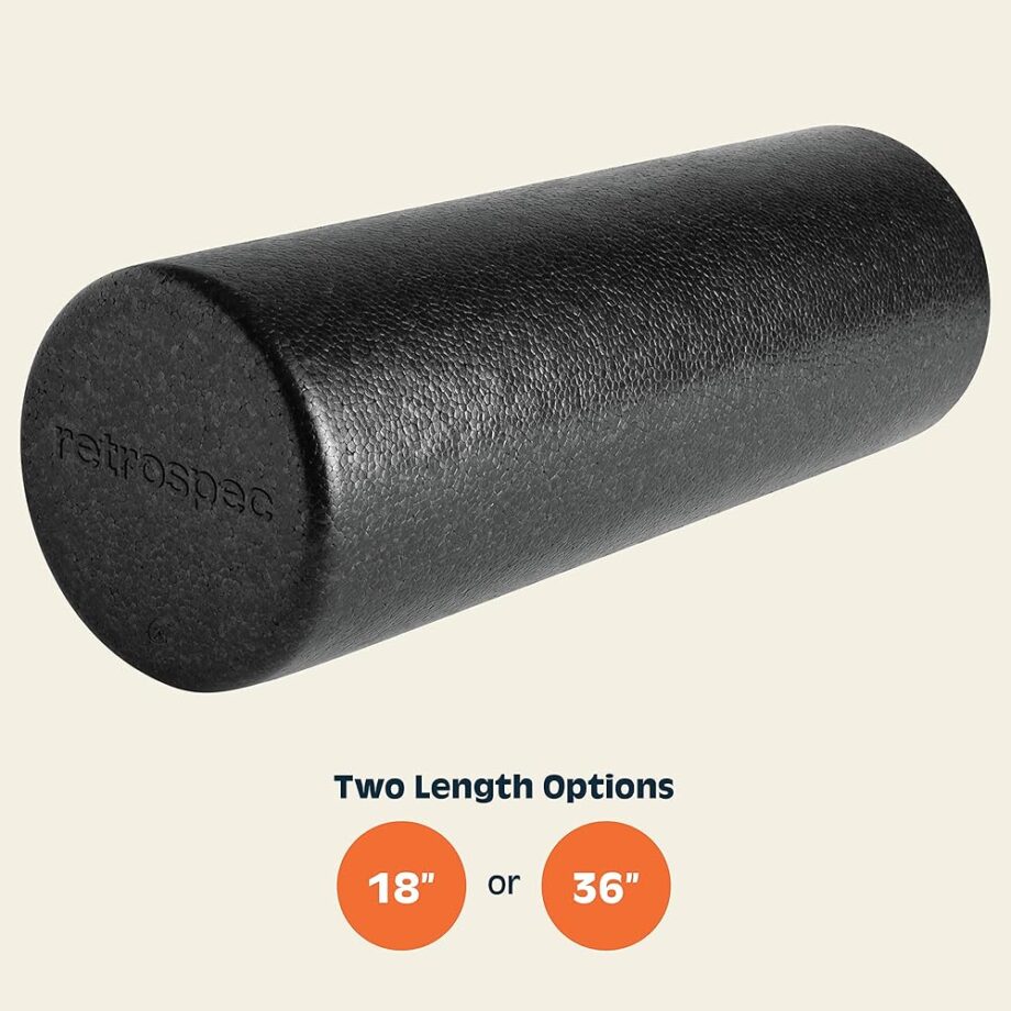 Retrospec Relief Foam Roller for Physical Therapy, Massage & Recovery - High-Density EPP Round Exercise Tool for Pilates, Yoga & Post-Workout Muscle Relief - Durable Fitness Equipment