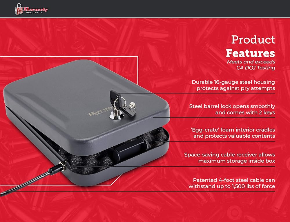 Hornady 95210 Lock Box X-Large,Black