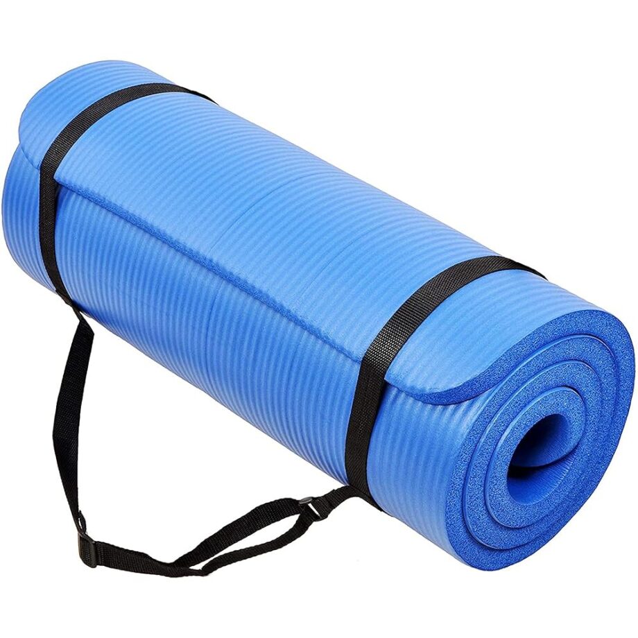 BalanceFrom 1/2 Inch Thick Yoga Mat with Carrying Strap, High-Density Exercise Mat for Home Yoga, Pilates, Stretching, Floor & Fitness Workouts, Taro Purple