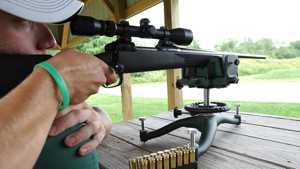 Caldwell The Rock BR Adjustable Ambidextrous Rifle Shooting Rest for Range, Sight In, Precision Shooting and Shooting Stability