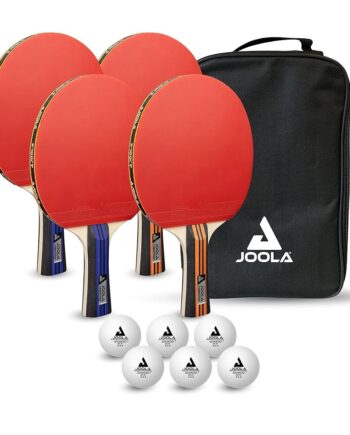 JOOLA Advanced Premium Ping Pong Paddles Set of 4 - Professional Table Tennis Paddles, 6 Advanced Training 3 Star Ping Pong Balls, and Carrying Case - Tournament Level - Indoor and Outdoor Compatible