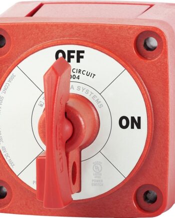 Blue Sea Systems 6004 m-Series ON/OFF Battery Isolator Switch with Locking Key, Red