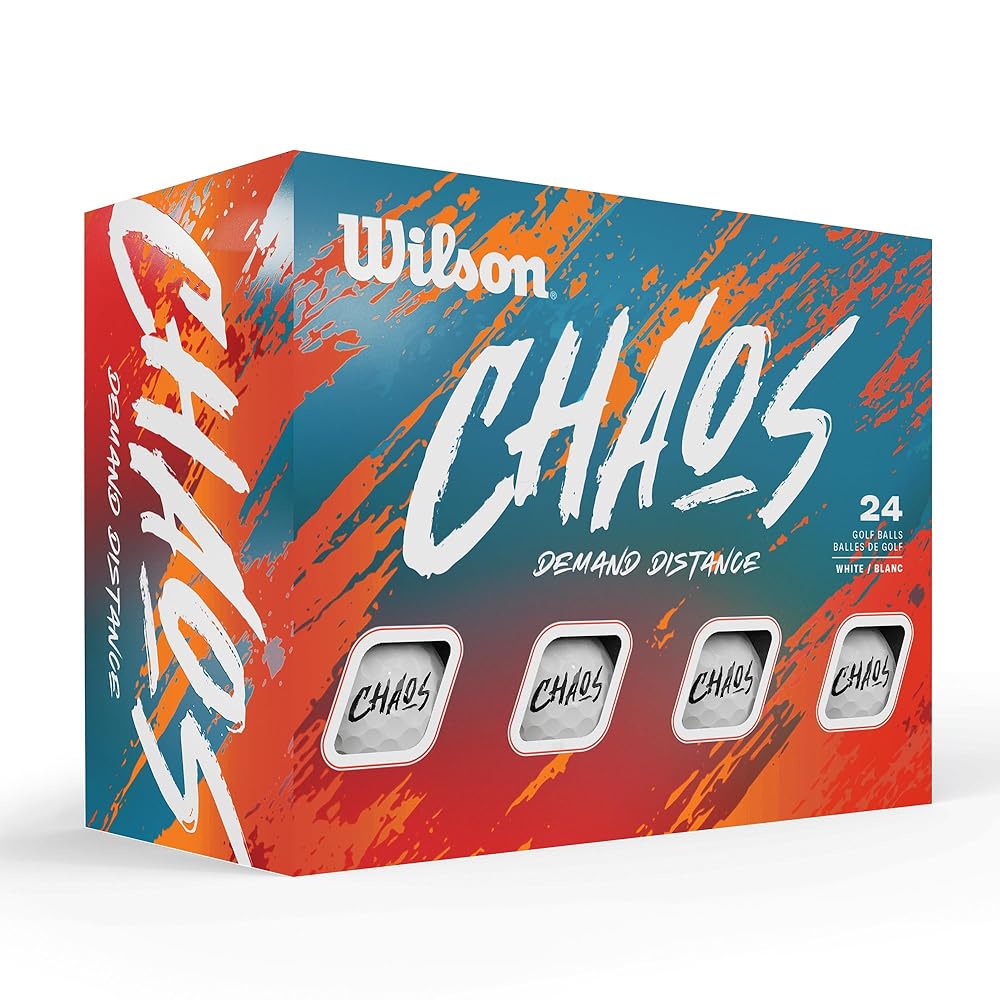 WILSON 2024 Chaos Golf Balls - 24 Balls, White