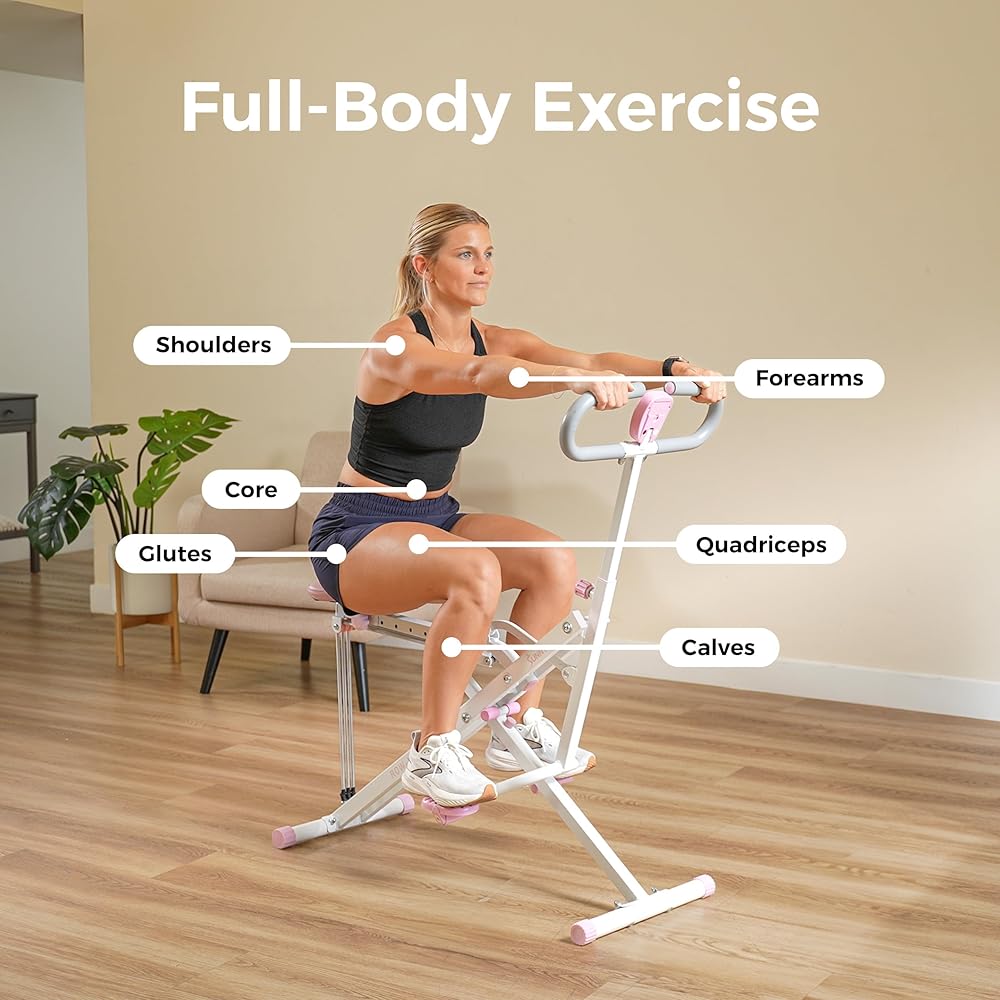 Sunny Health & Fitness Upright Row-N-Ride® Exerciser in Pink – P2100