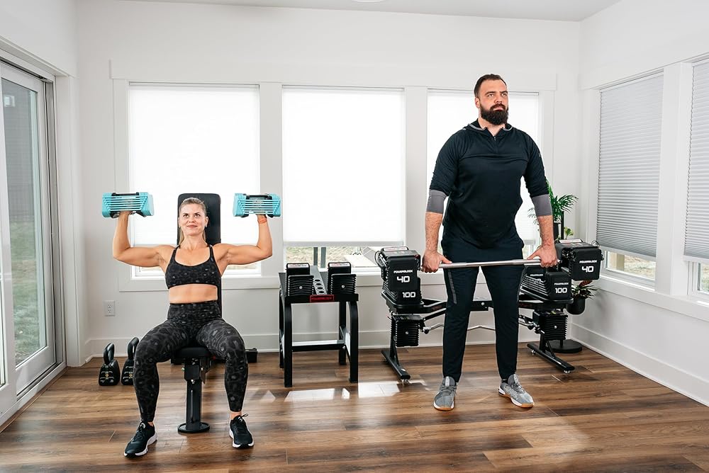 PowerBlock Sport 24 Adjustable Dumbbells, Sold in Pairs, 3-24 lb. Dumbbells, Durable Steel Build, Innovative At Home Workout Equipment, All-in-One Exercise Dumbbells, Strength Training, Lavender