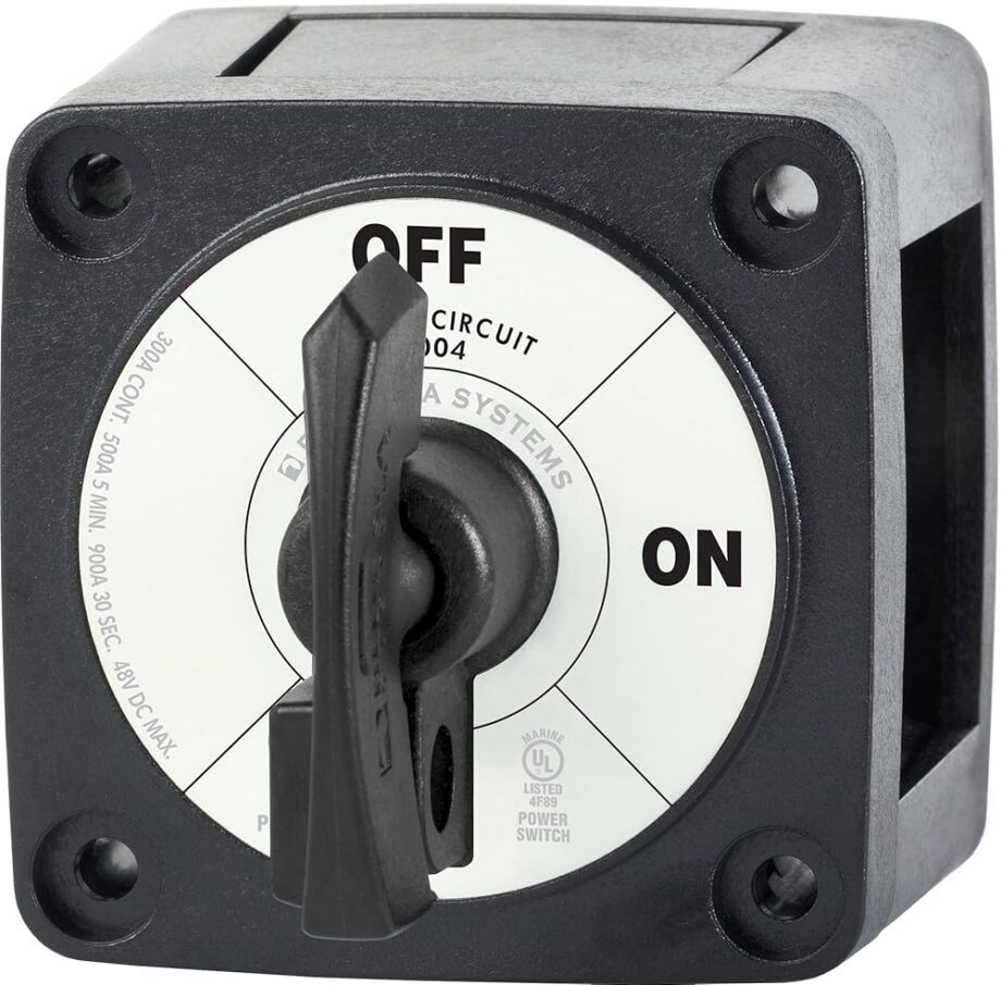 Blue Sea Systems 6004200 m-Series Battery Isolator Switch ON/OFF with Locking Key, Black