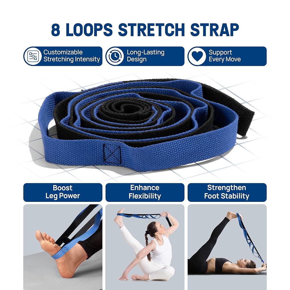 Yes4All Foam Muscle Roller Set, 7-in-1 High-Density Set of Back Roller, Fascia Massage Tool, Stretch Strap, Spiky, Peanut & Smooth Massage Balls, Carry Bag - Ideal for Muscle Care & Relaxation