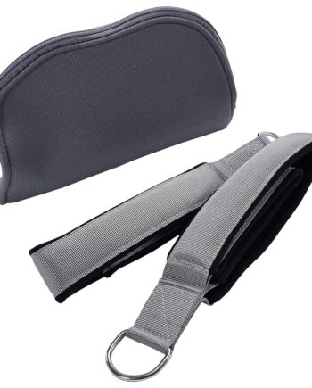 Stamina Products AeroPilates Wide Double Loop Hand and Foot Padded Foam Straps with Textured Surface and Carrying Bag, Gray (Set of 2)