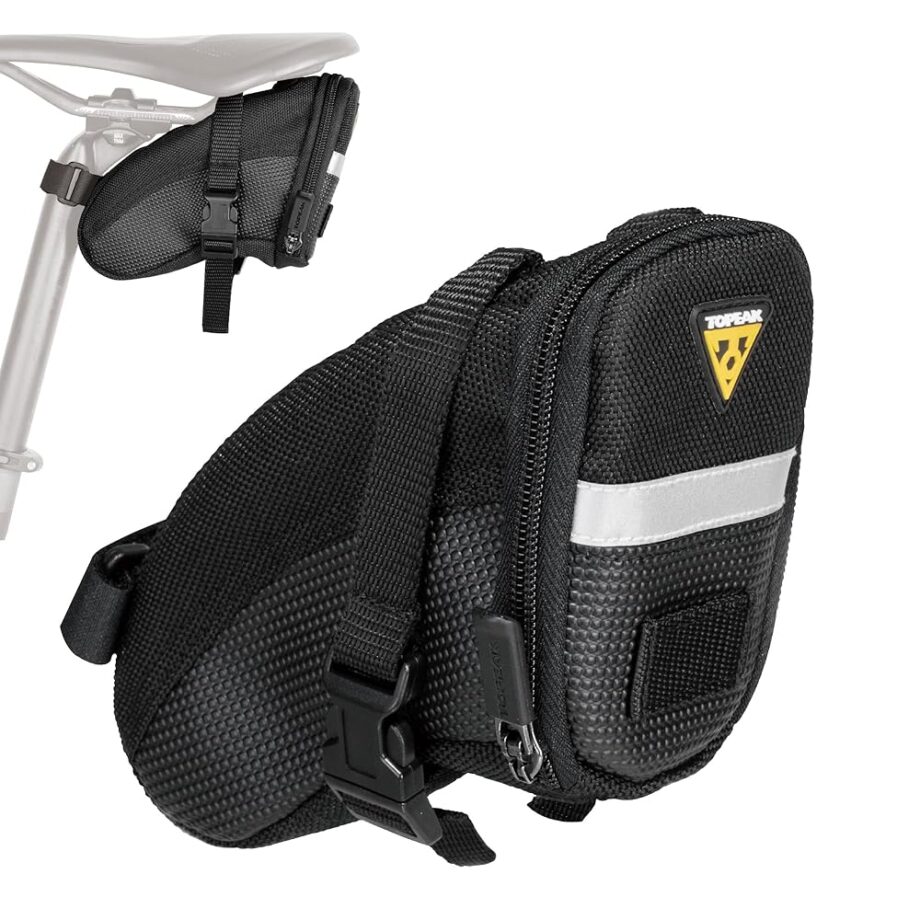Aero Wedge Pack, w/ strap mount, Small, Black