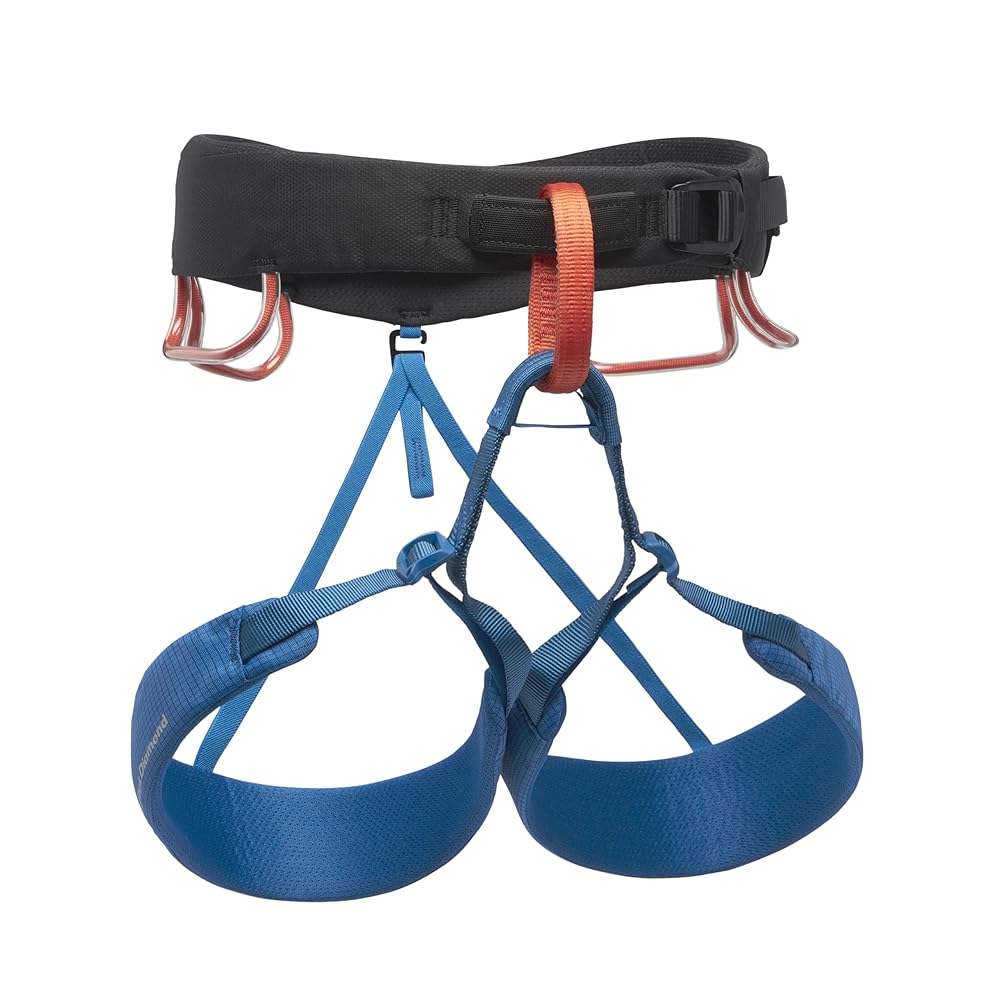 BLACK DIAMOND Men’s Momentum Rock Climbing Harness | Adjustable Waist & Leg Loops | Dual Core Construction | Lightweight Comfort | Kingfisher | Extra Large