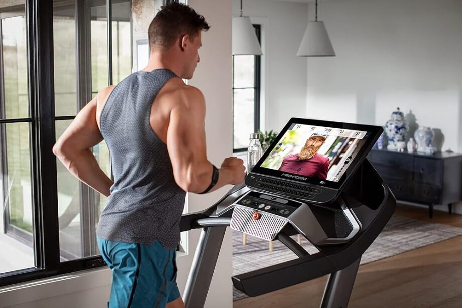 ProForm Pro 9000; Treadmill for Walking and Running with 22” Touchscreen and SpaceSaver Design