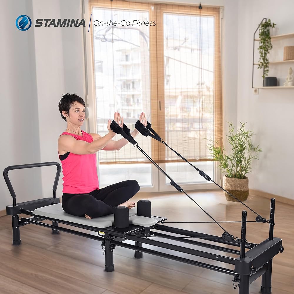 AeroPilates Reformer Stand - Add-on Pilates Accessories for AeroPilates Reformers - Pilates Workout for Home Gym Workout - Large