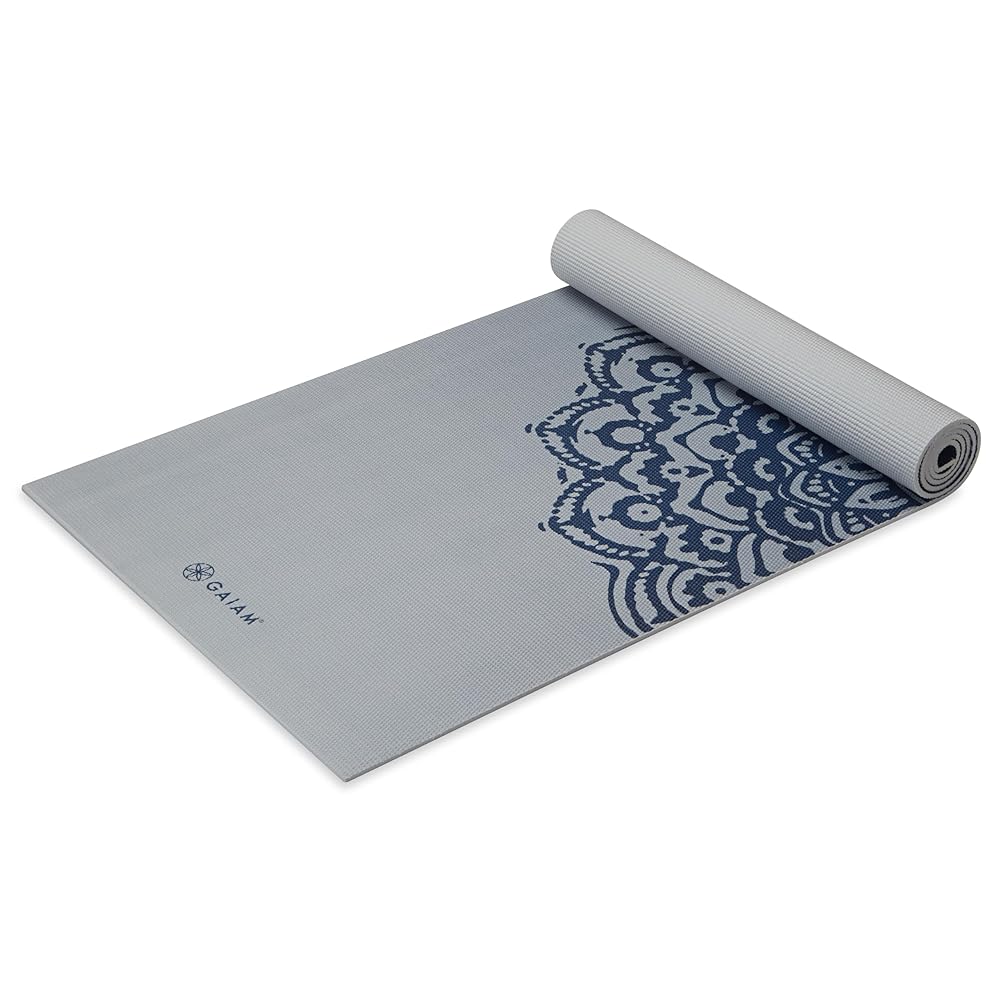 Gaiam Yoga Mat - Premium 6mm Print Extra Thick Non Slip Exercise & Fitness Mat for All Types of Yoga, Pilates & Floor Workouts (68"L x 24"W x 6mm Thick)